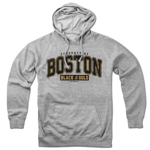 Property of Boston Black & Gold Hoodie