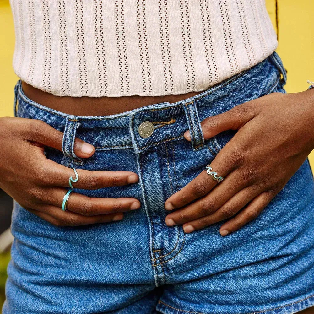 Pura Vida Tie Dye Enamel Wave Band Ring