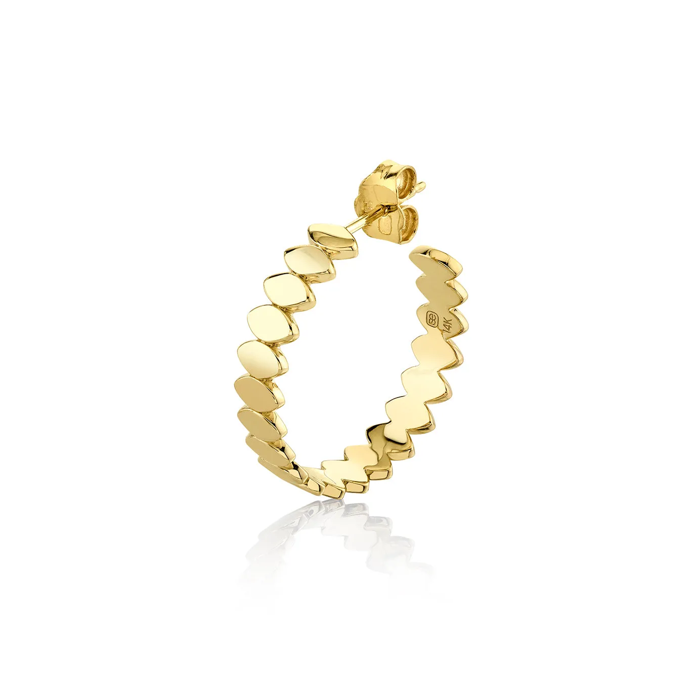 Pure Gold Medium Marquise Eye Hoops