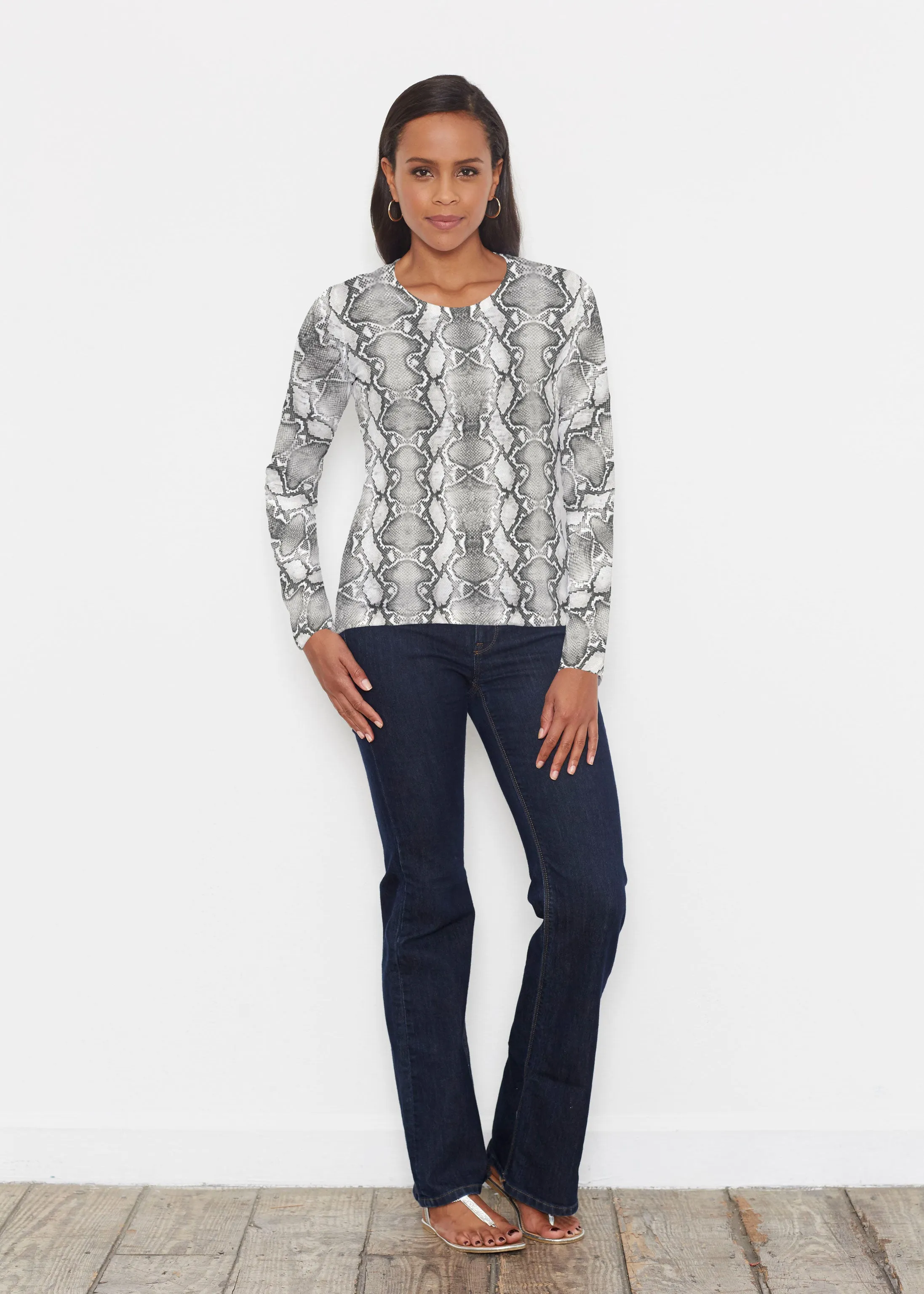 Python Silver (7272) ~ Signature Long Sleeve Crew Shirt