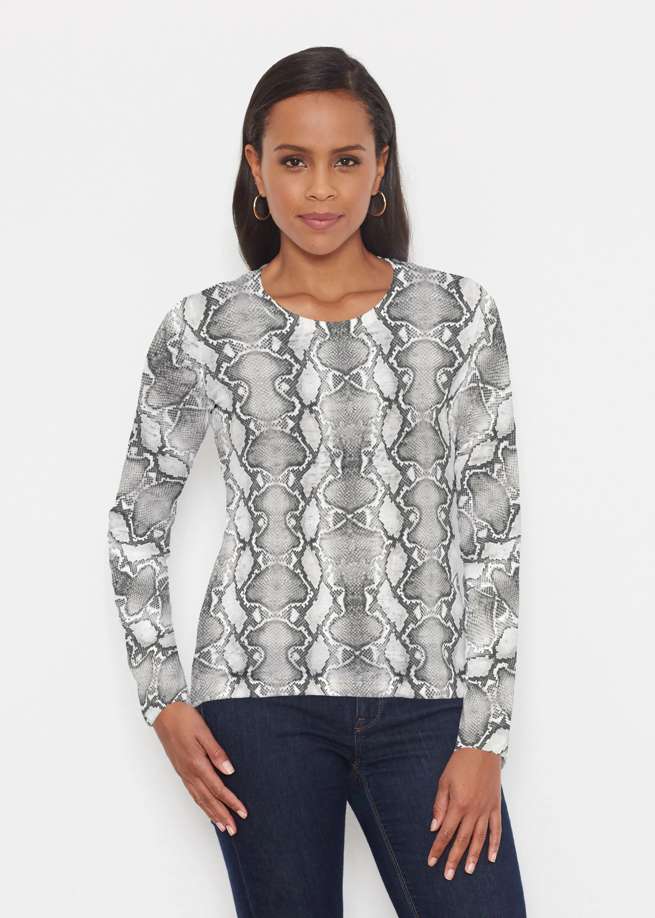 Python Silver (7272) ~ Signature Long Sleeve Crew Shirt