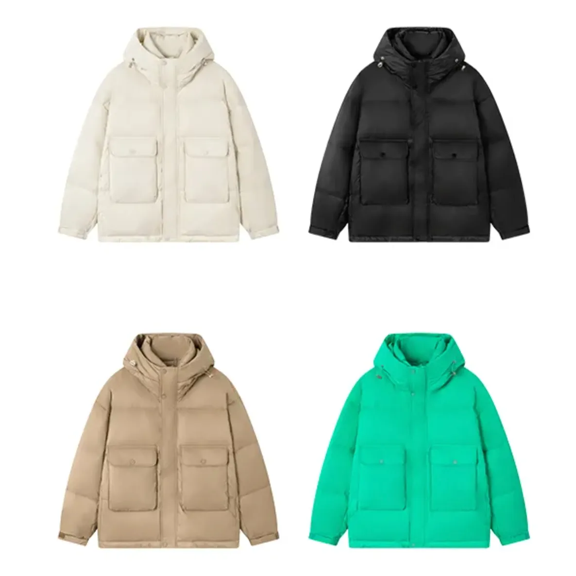 "WARMD" Veste Doudoune Parka Matelassée Vert - URB1™
