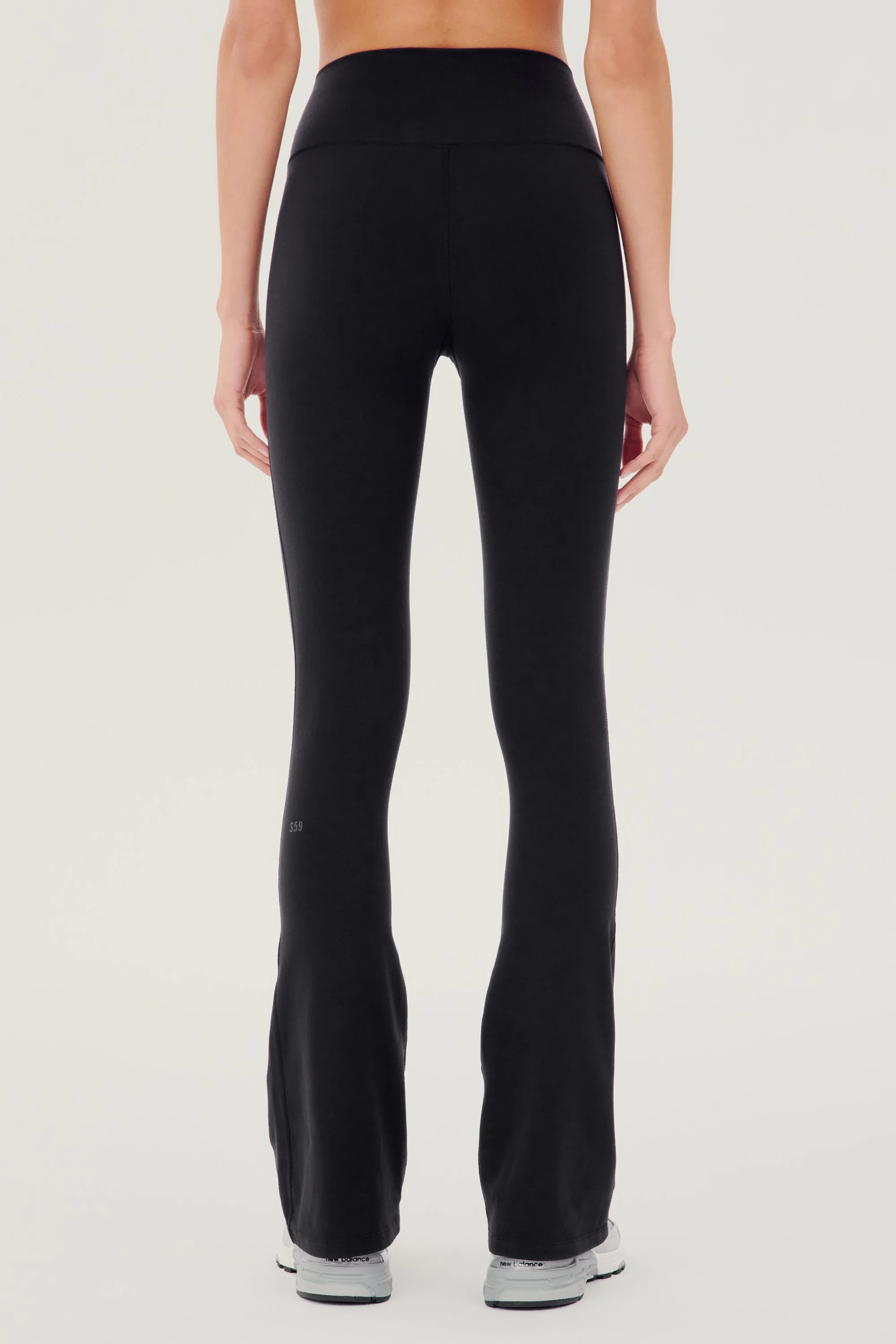 Raquel High Waist Flared Legging - Black
