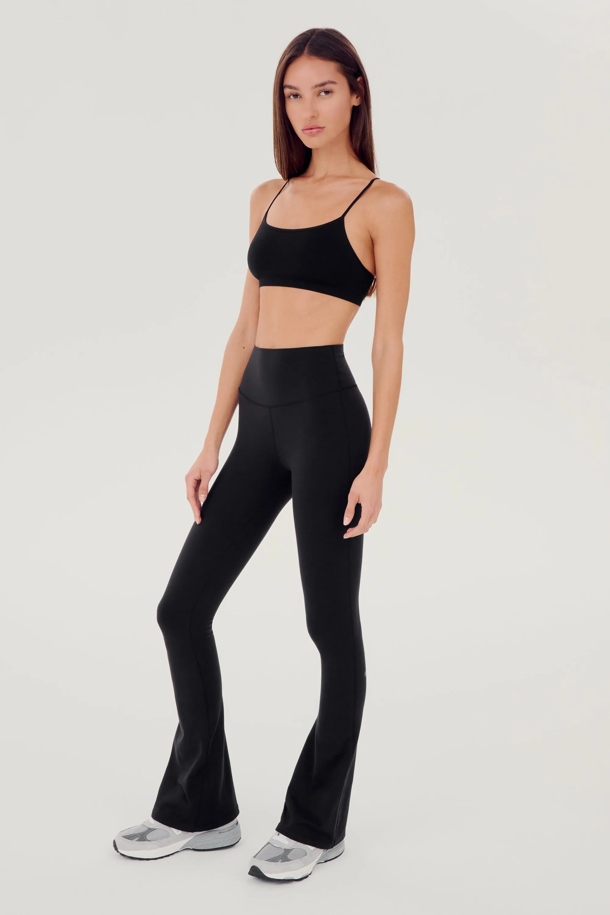 Raquel High Waist Flared Legging - Black