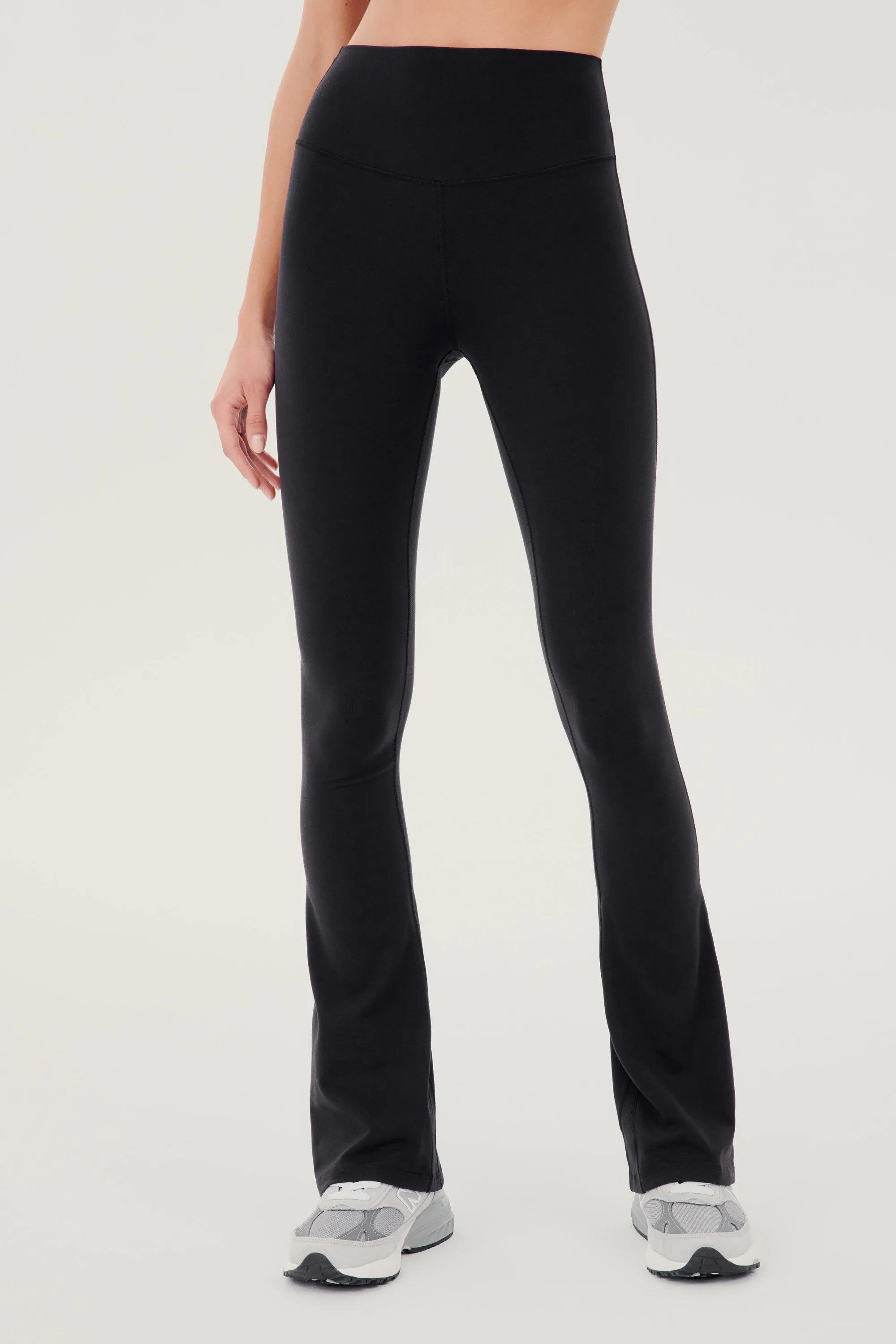 Raquel High Waist Flared Legging - Black