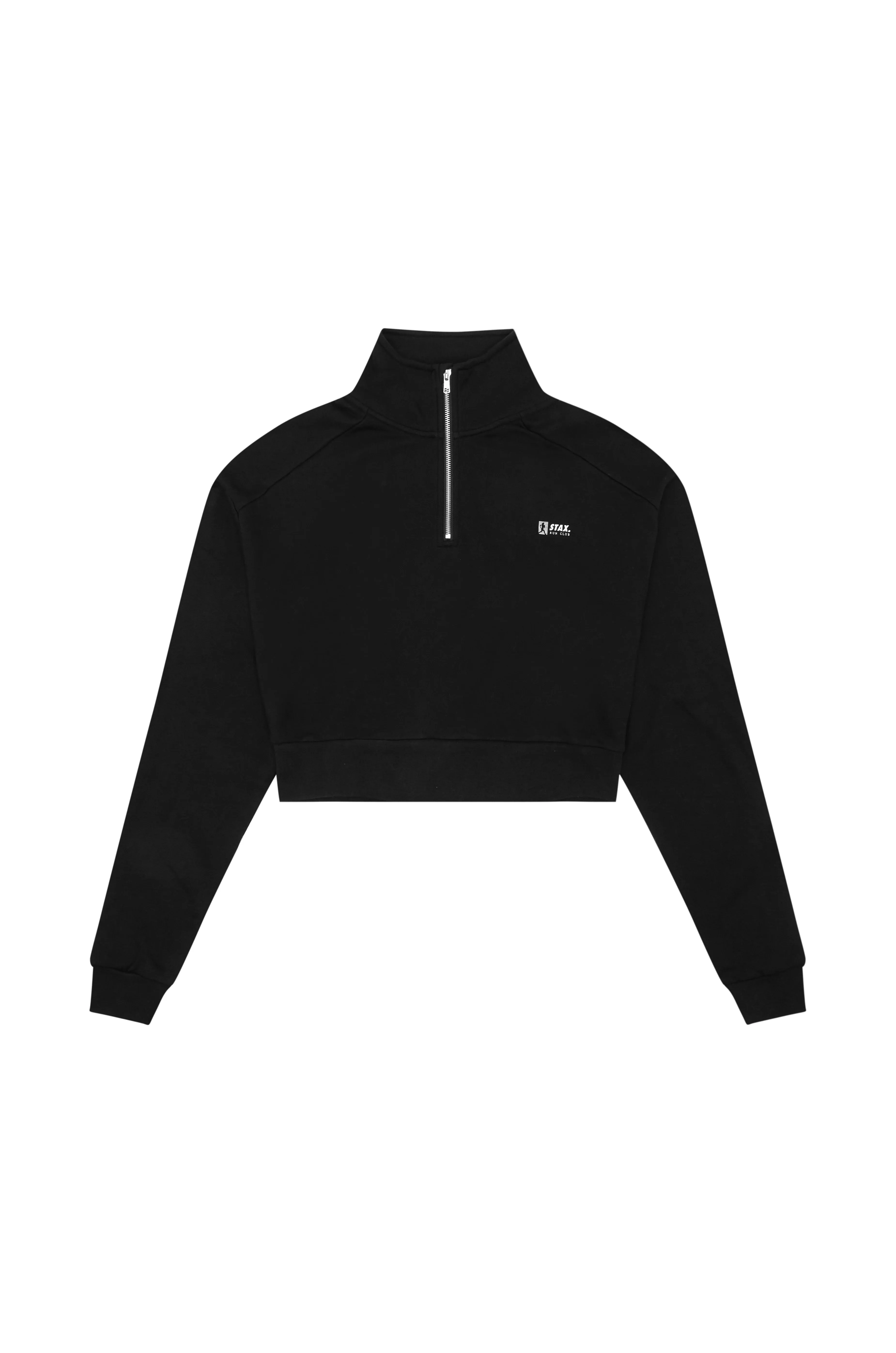 RC3 Cropped 1/4 Zip Crew - Black