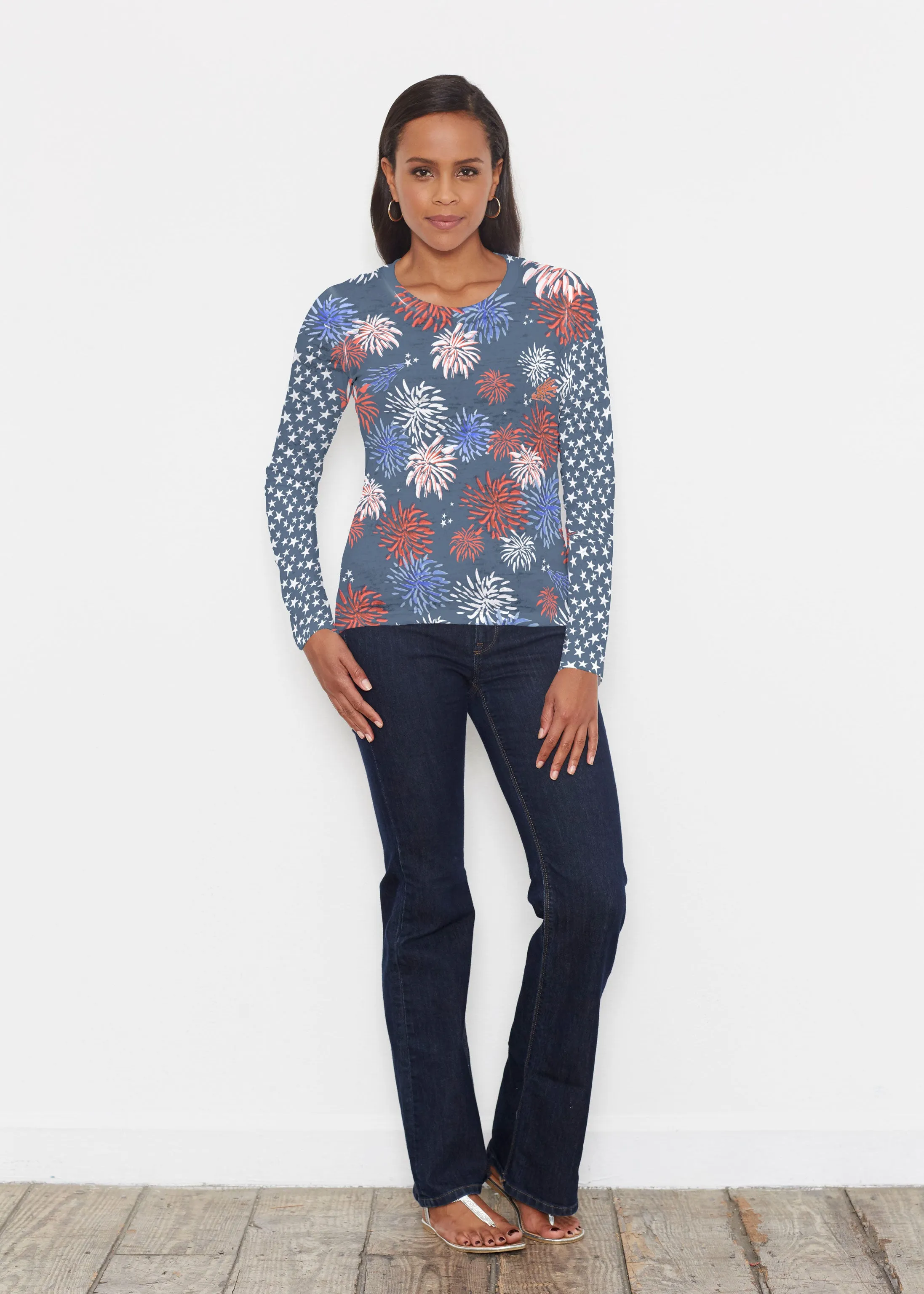 Red Glare Navy (16138) ~ Signature Long Sleeve Crew Shirt