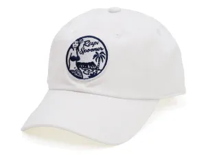 Reyn Spooner Cap THE MAUKA HAT Men's Classic Cotton Twill Hat with Embroidered Patch A000150221 502-A0001 White