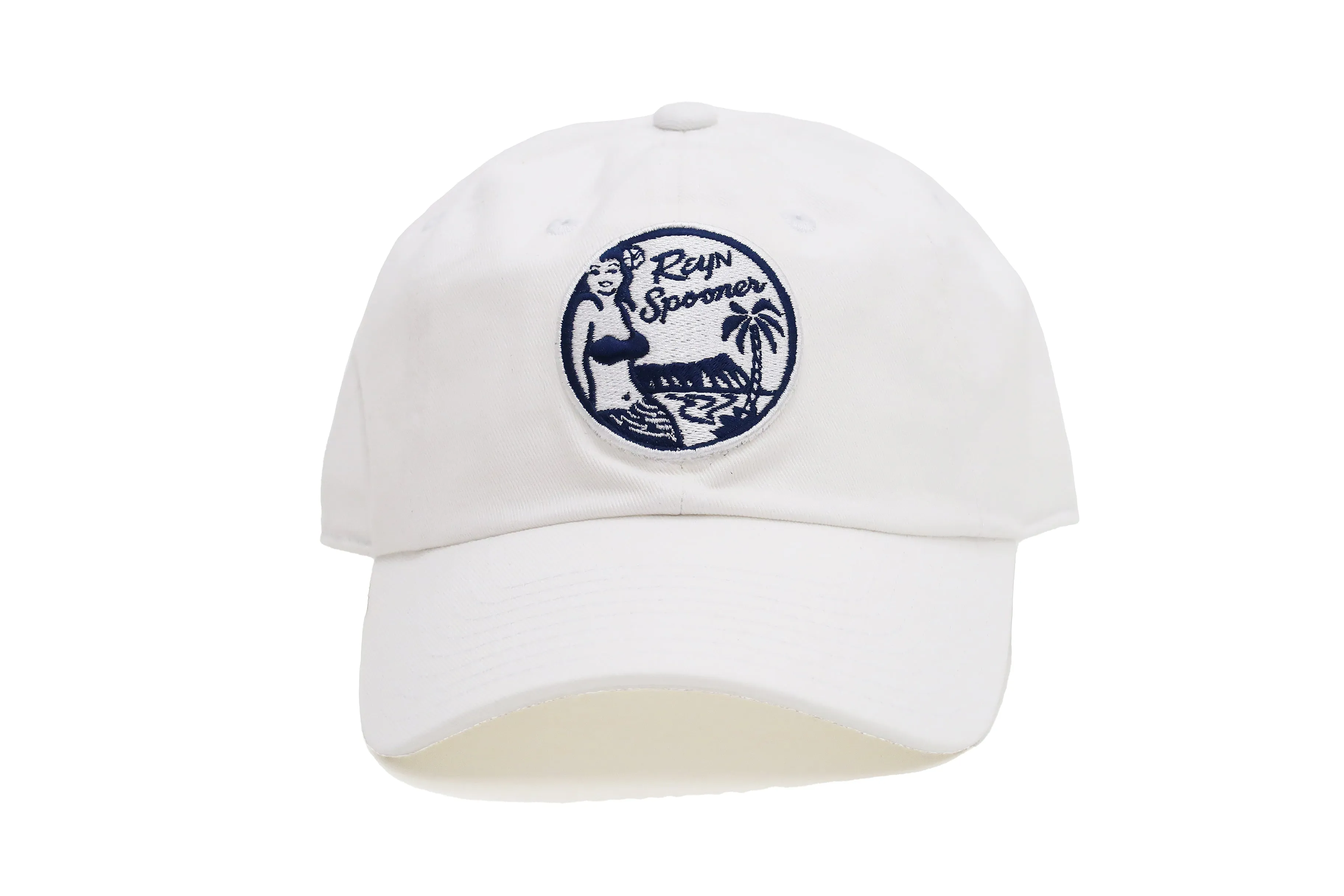 Reyn Spooner Cap THE MAUKA HAT Men's Classic Cotton Twill Hat with Embroidered Patch A000150221 502-A0001 White