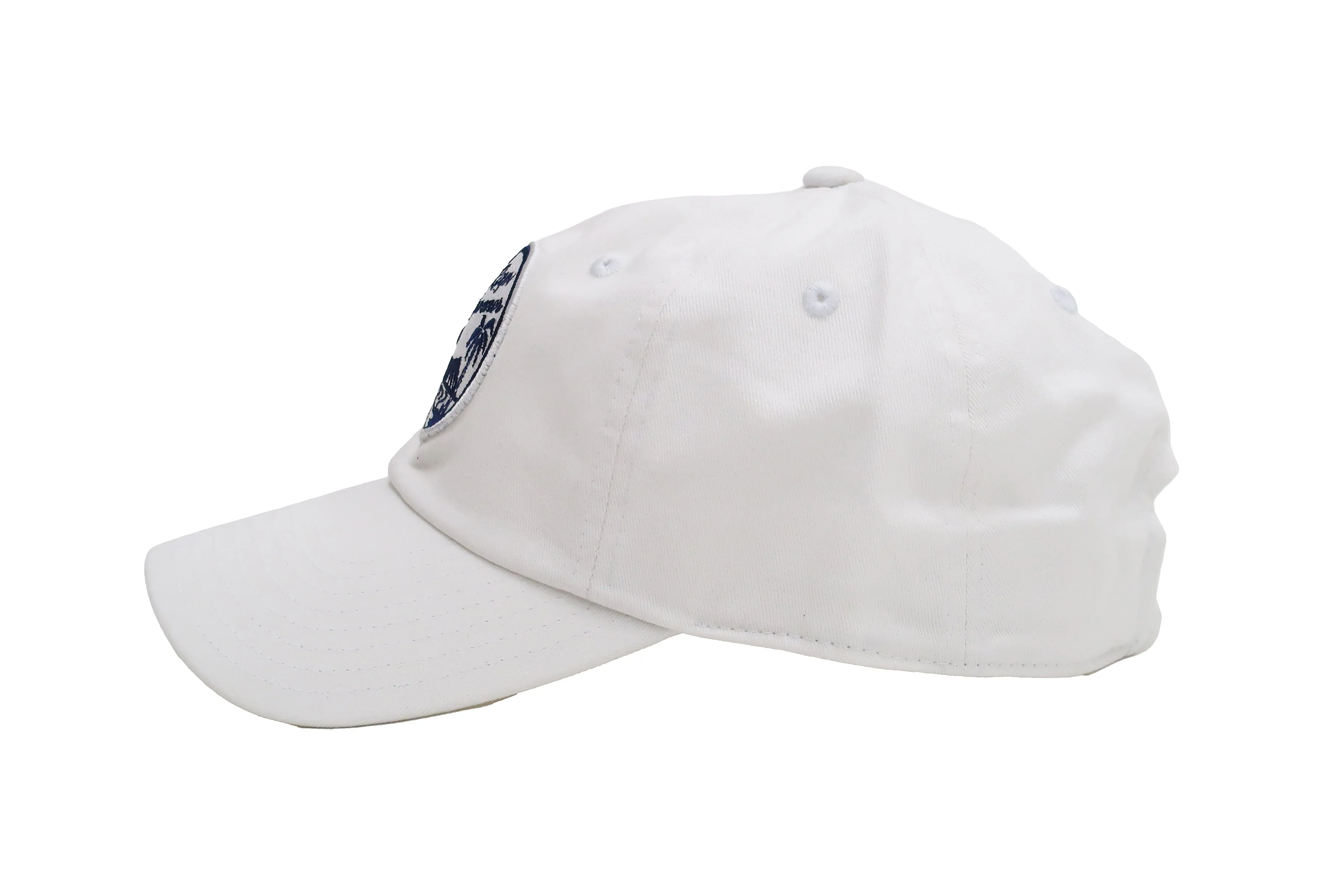 Reyn Spooner Cap THE MAUKA HAT Men's Classic Cotton Twill Hat with Embroidered Patch A000150221 502-A0001 White
