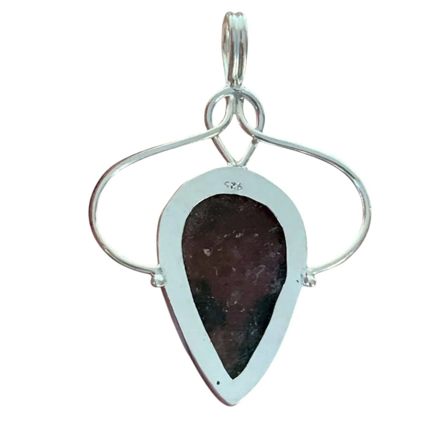Rhodonite Solid 925 Sterling Silver Pendant