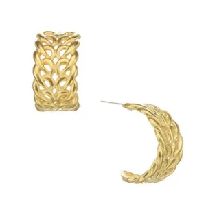 Ribbon Hoops Earrings