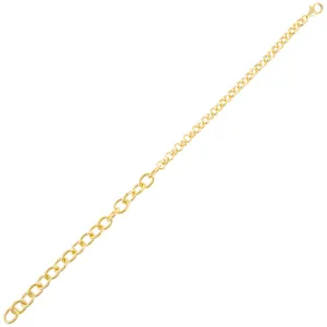 Rolo X Round Link Chain Bracelet