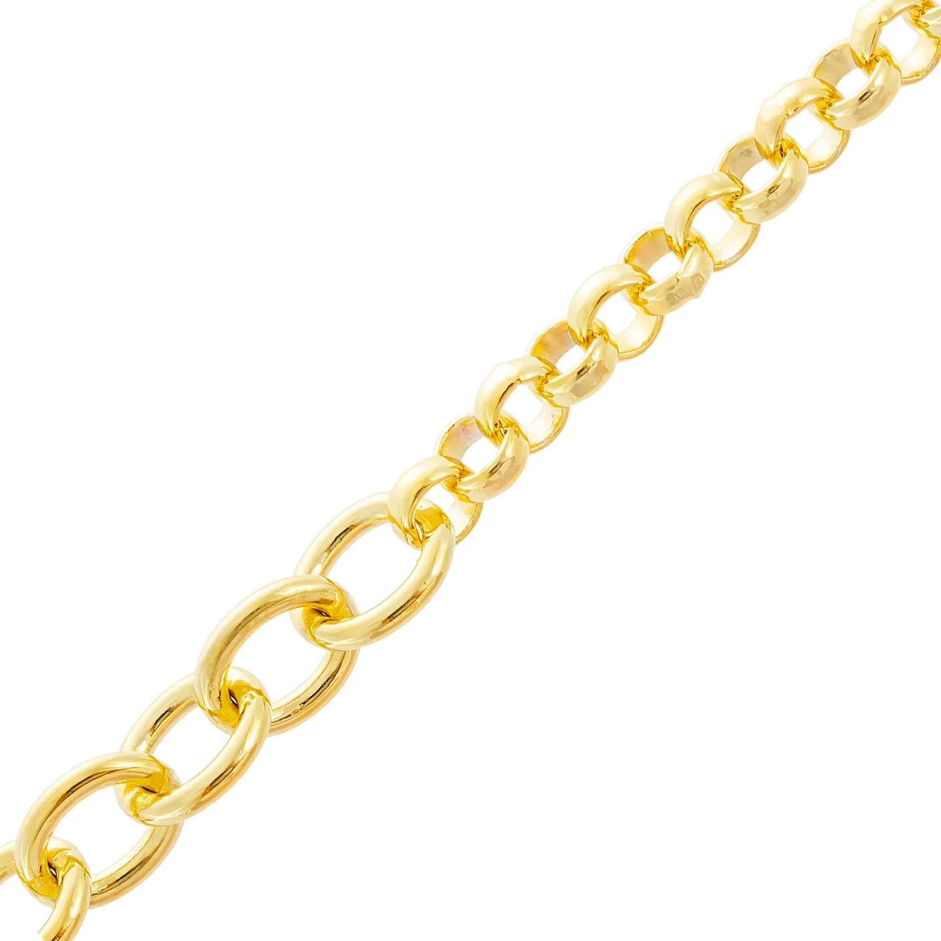Rolo X Round Link Chain Bracelet