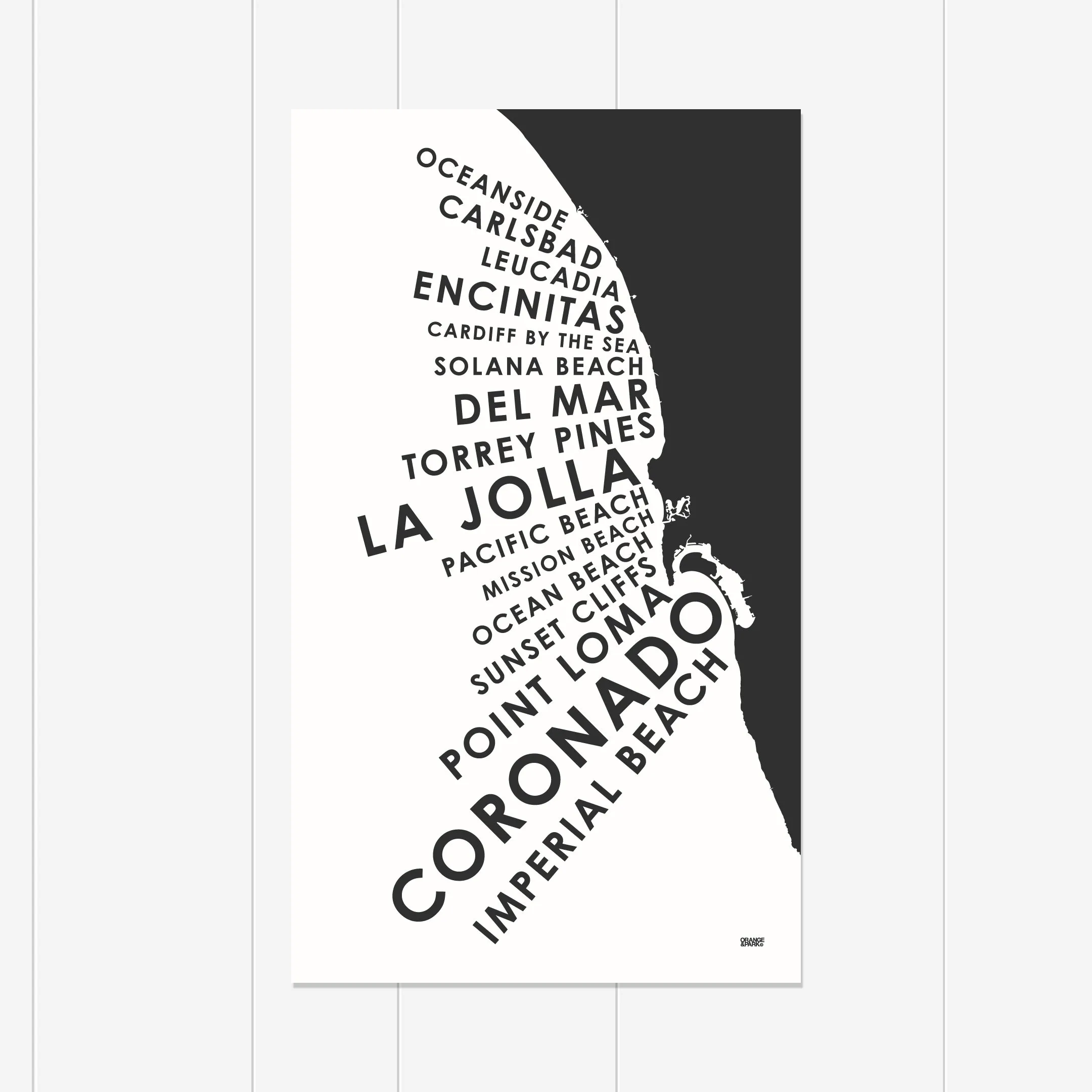 San Diego Beach Towns Print