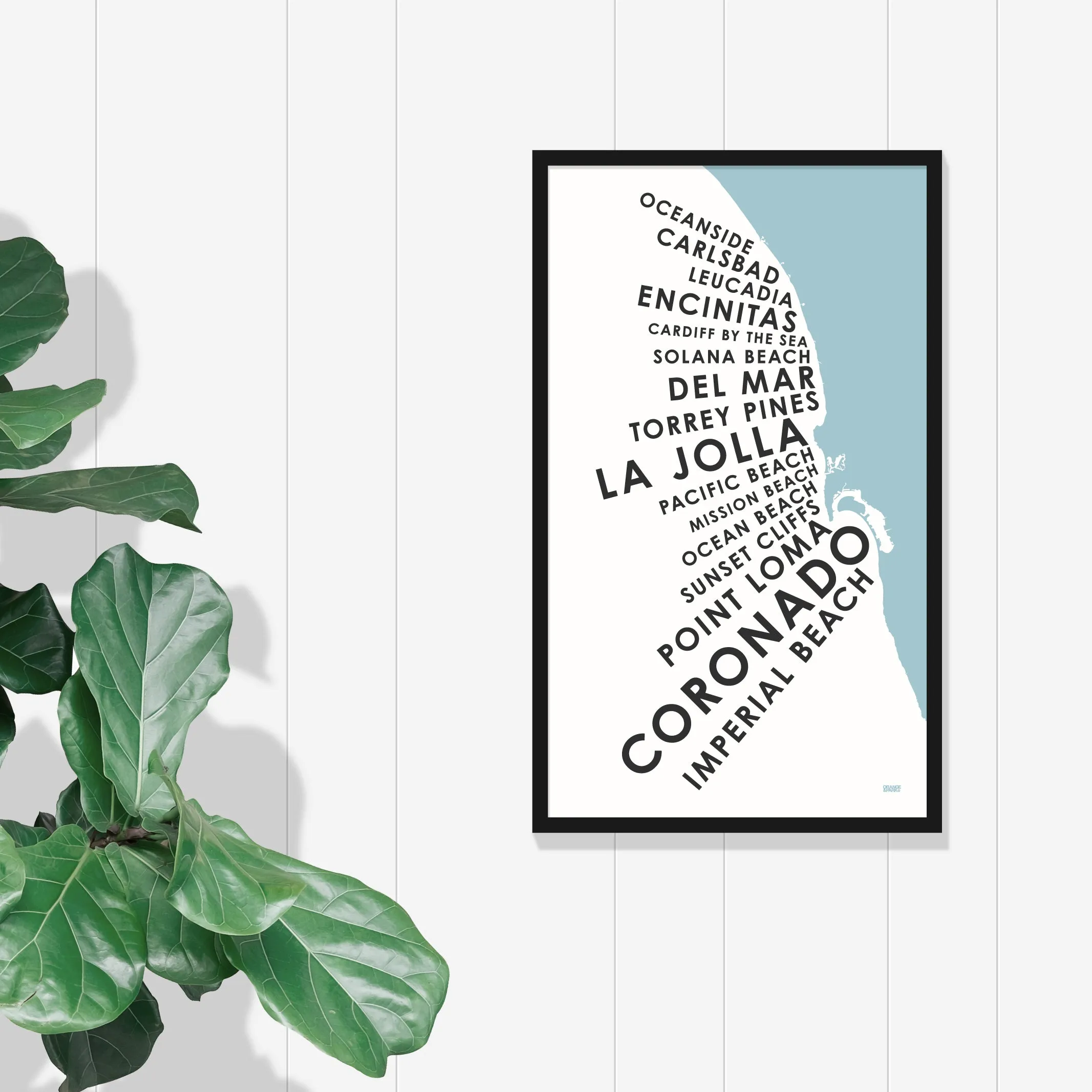 San Diego Beach Towns Print