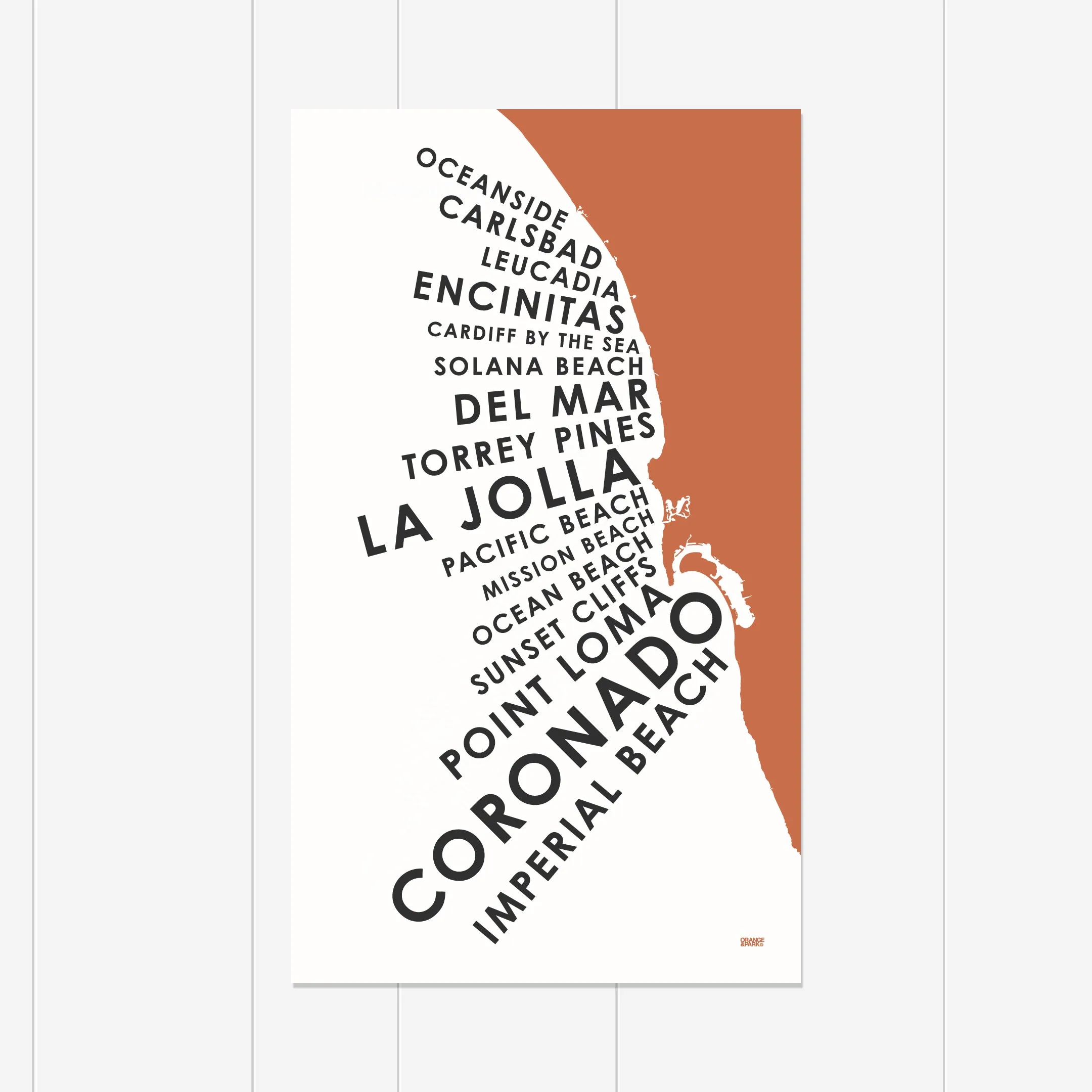 San Diego Beach Towns Print