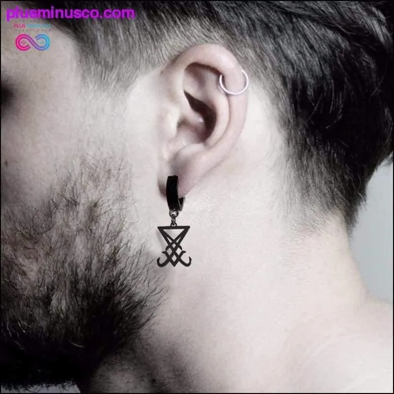 Sigil Of Lucifer Earrings Satanic Symbol Seal Of Satan in