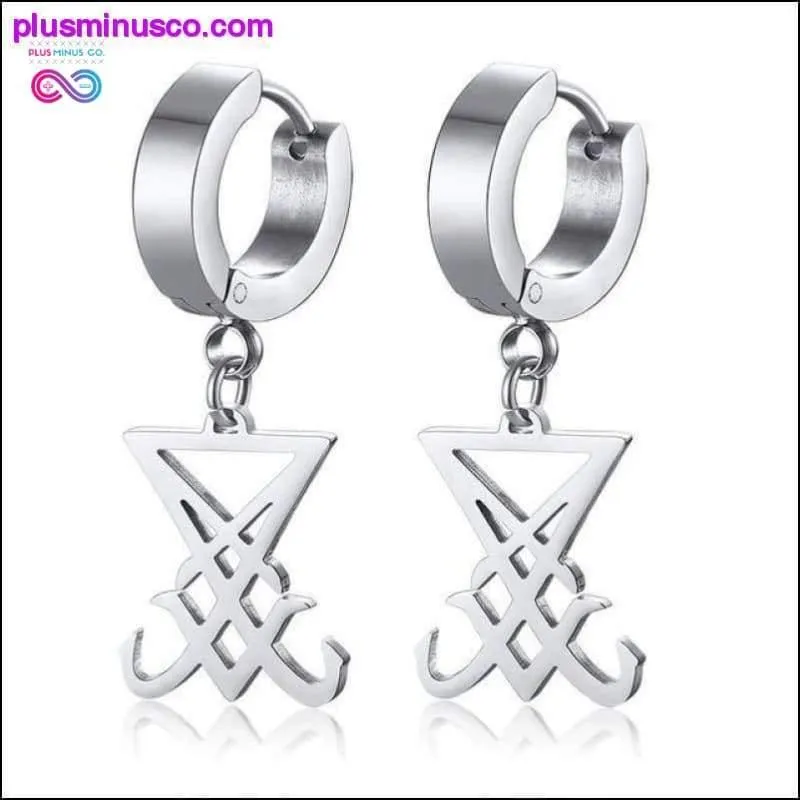 Sigil Of Lucifer Earrings Satanic Symbol Seal Of Satan in