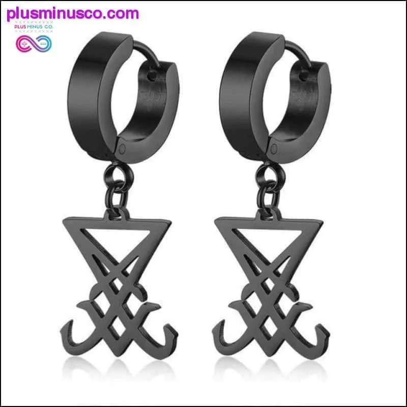 Sigil Of Lucifer Earrings Satanic Symbol Seal Of Satan in