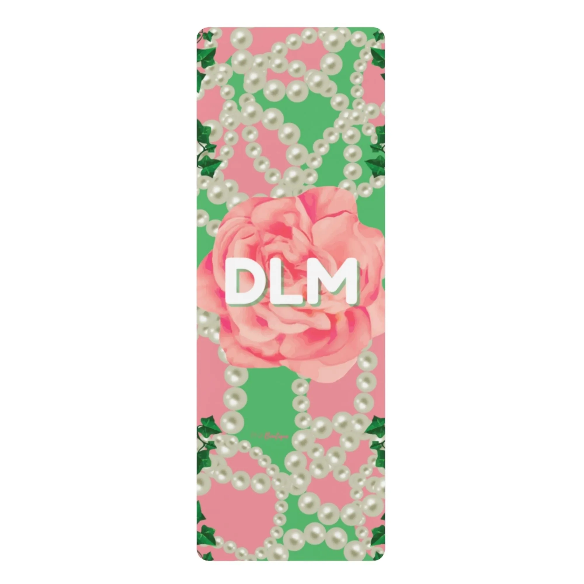 Signature 2 Pink & Green Personalized Rubber Yoga Mat
