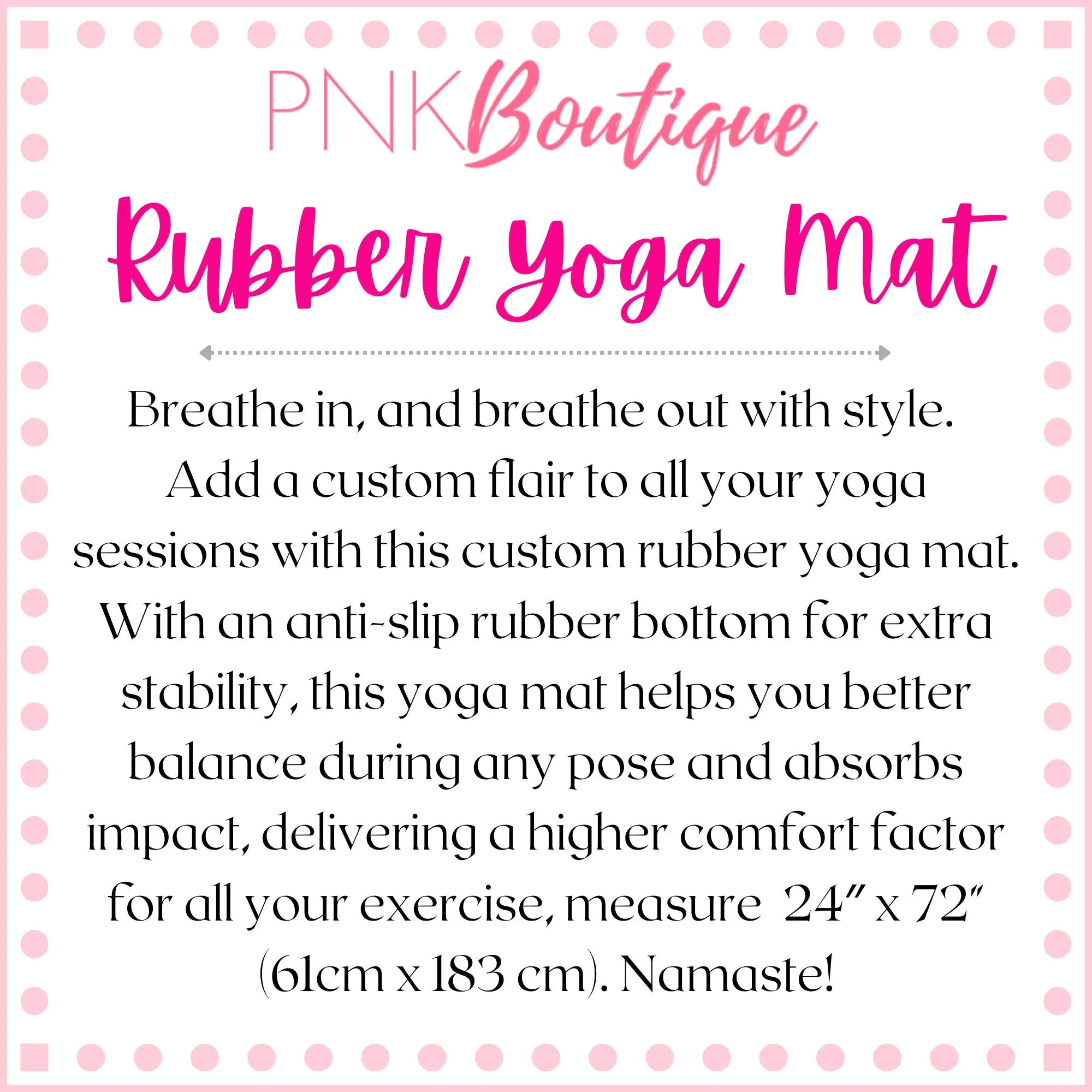 Signature 2 Pink & Green Personalized Rubber Yoga Mat