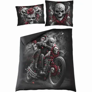 SKULLS N' ROSES - Double Duvet Cover   UK And EU Pillow case