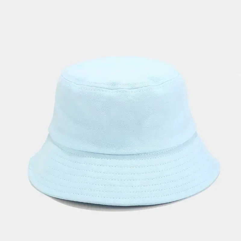 Solid Color Cotton Aesthetic Bucket Hat for Acubi Style