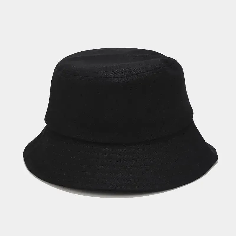 Solid Color Cotton Aesthetic Bucket Hat for Acubi Style