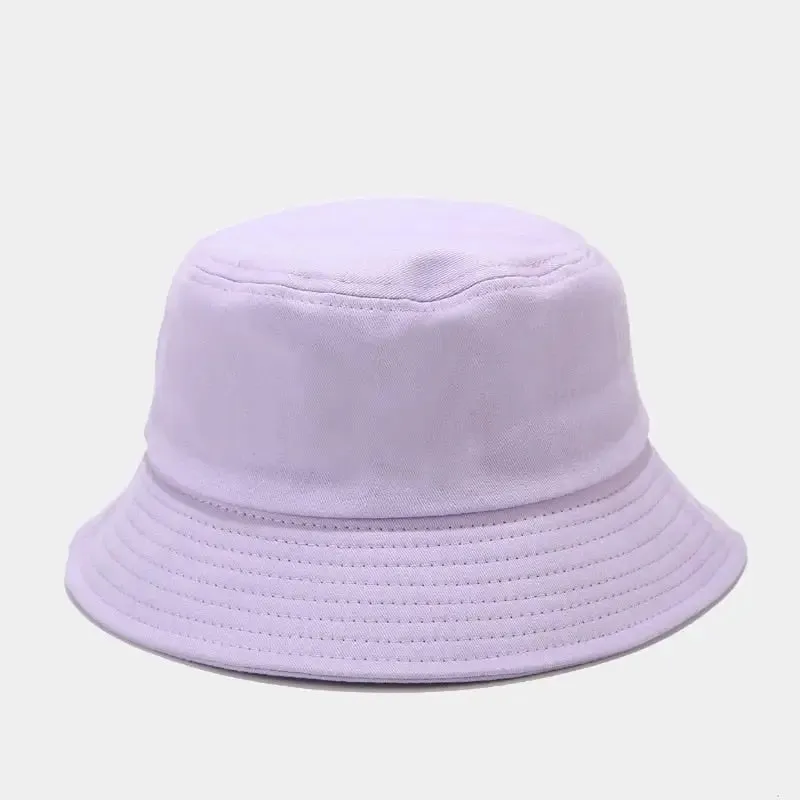 Solid Color Cotton Aesthetic Bucket Hat for Acubi Style