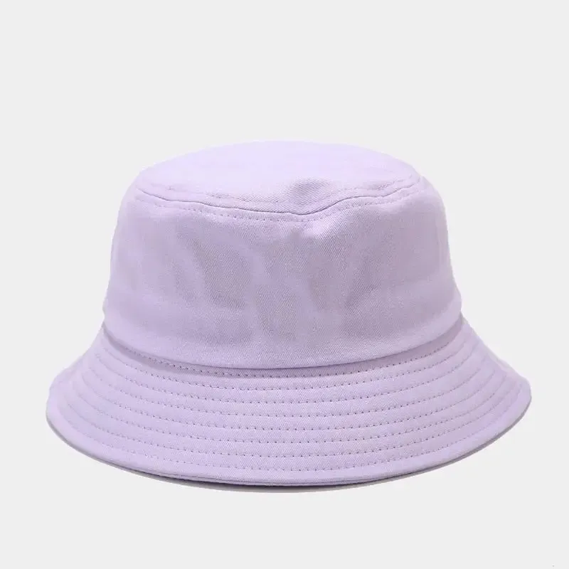 Solid Color Cotton Aesthetic Bucket Hat for Acubi Style