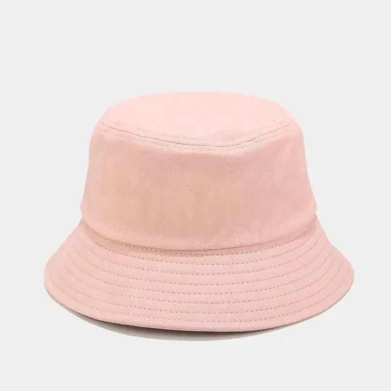 Solid Color Cotton Aesthetic Bucket Hat for Acubi Style