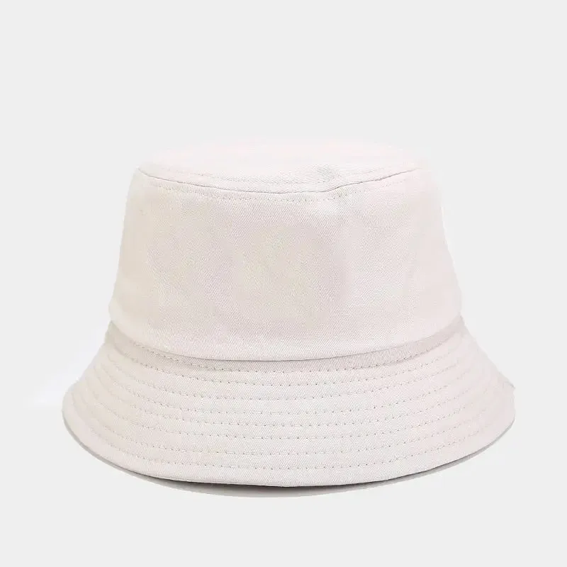 Solid Color Cotton Aesthetic Bucket Hat for Acubi Style