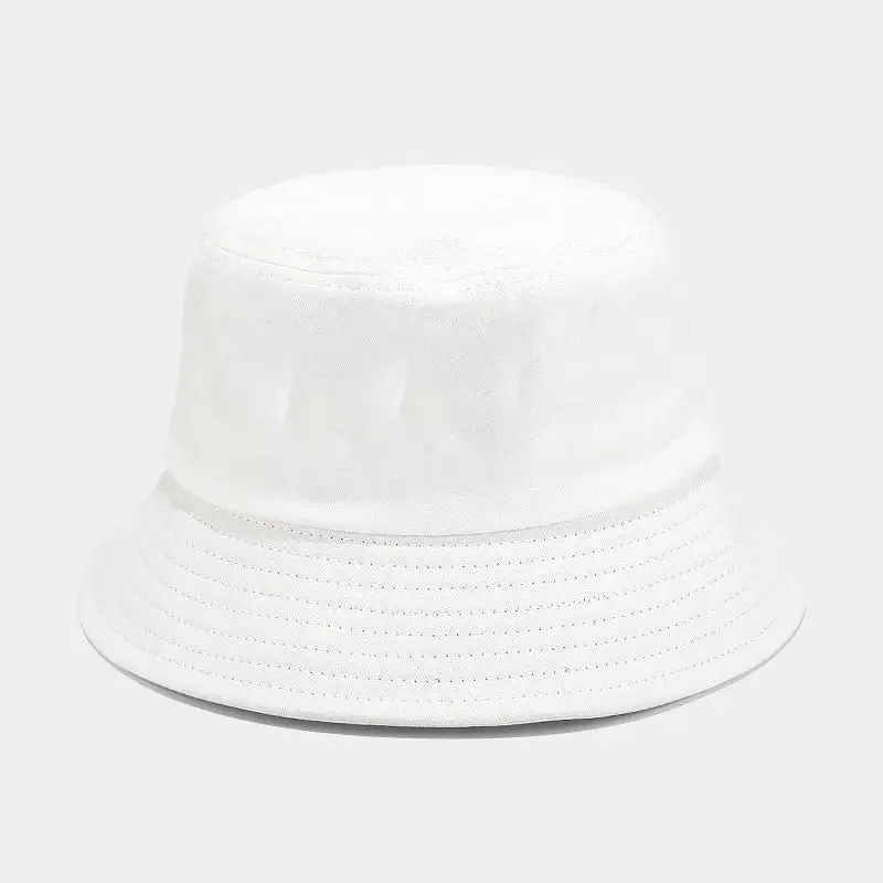 Solid Color Cotton Aesthetic Bucket Hat for Acubi Style