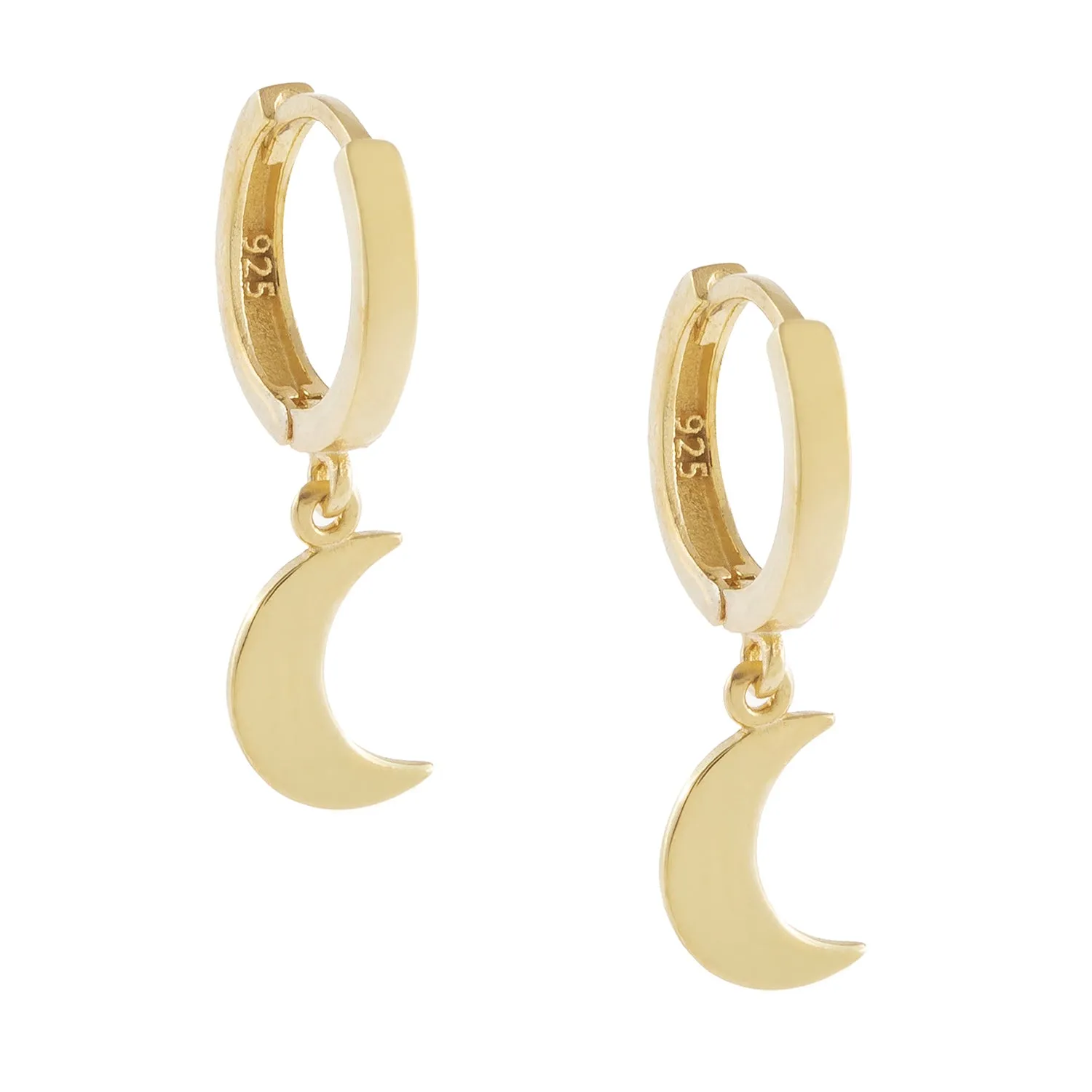 Solid Crescent Huggie Earring