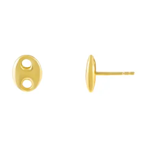 Solid Puffed Mariner Stud Earring