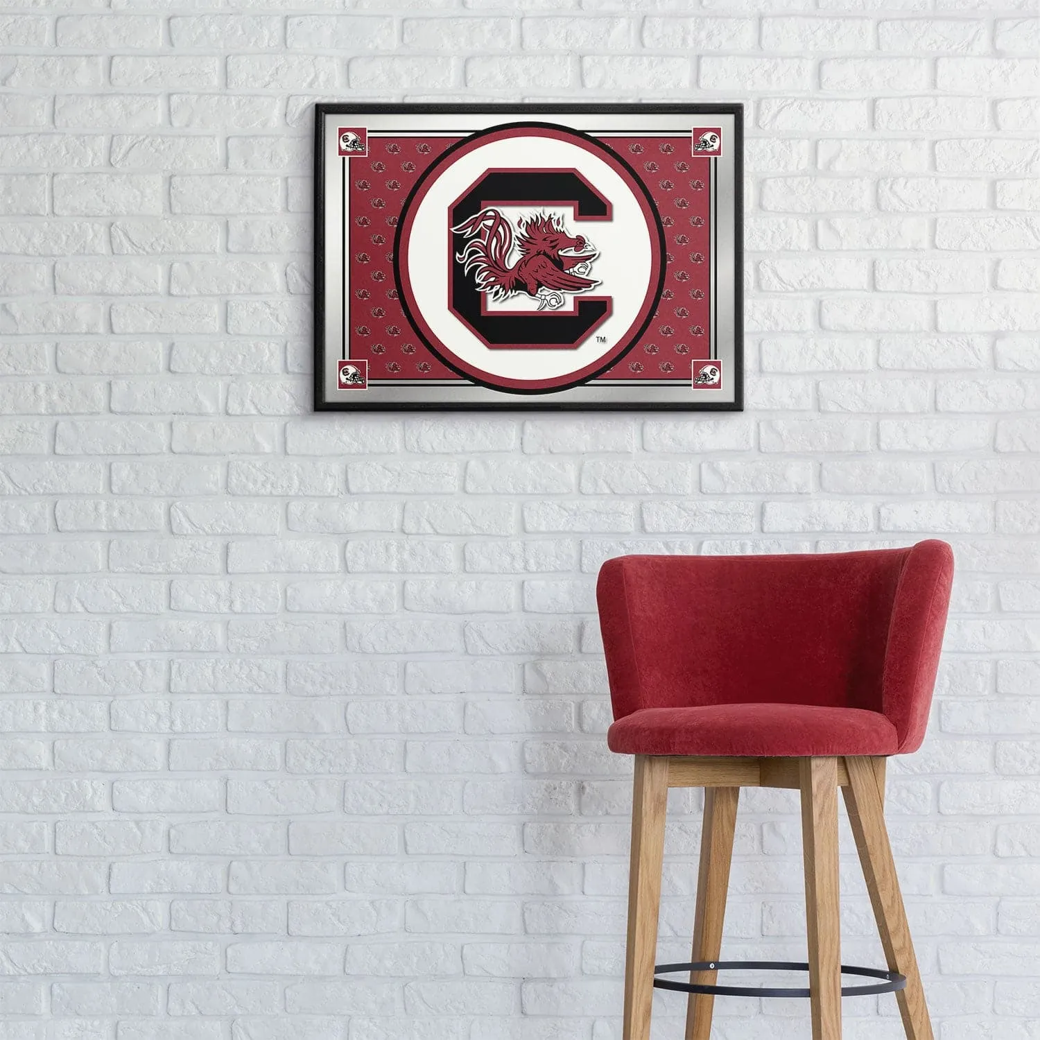 South Carolina Gamecocks: Team Spirit - Framed Mirrored Wall Sign