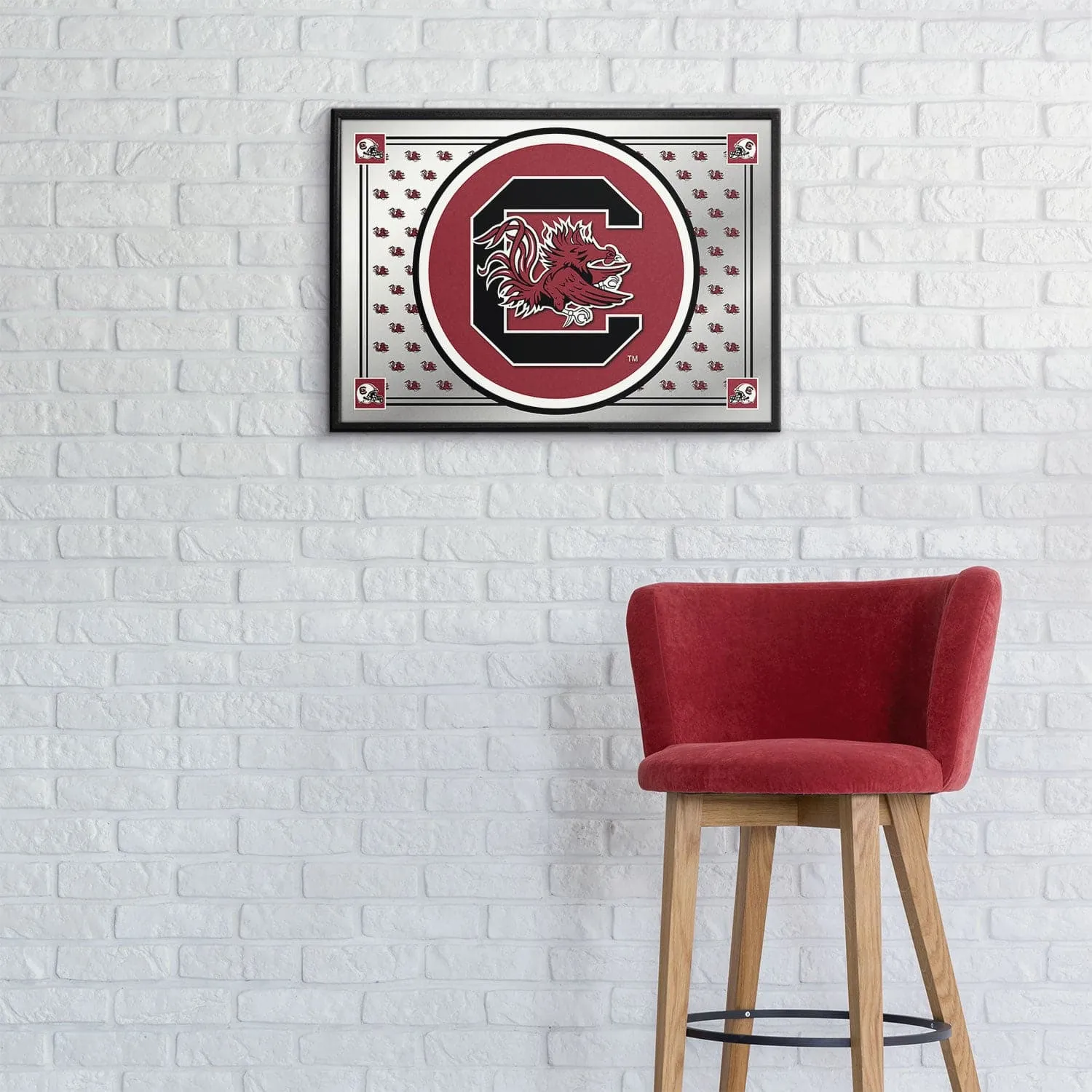 South Carolina Gamecocks: Team Spirit - Framed Mirrored Wall Sign
