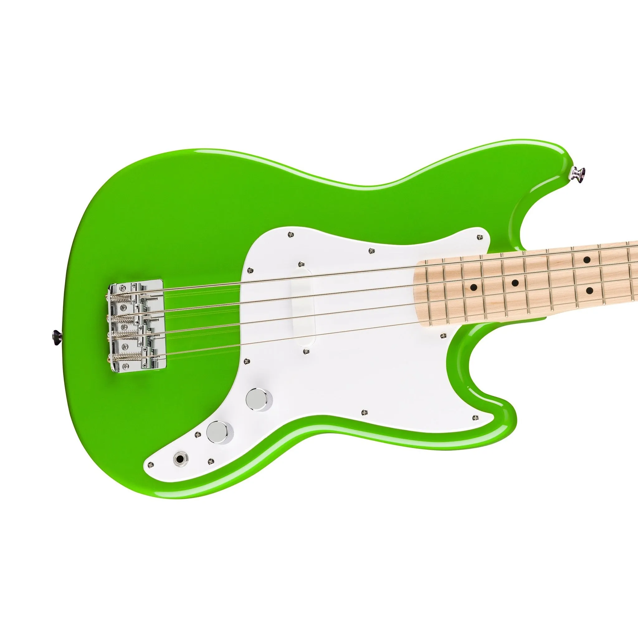 Squier FSR Sonic Bronco Bass Guitar, Maple FB, Lime Green