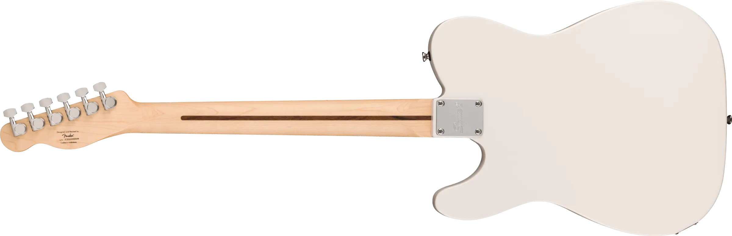 Squier Sonic™ Esquire® H, Maple Fingerboard, Black Pickguard, Arctic White