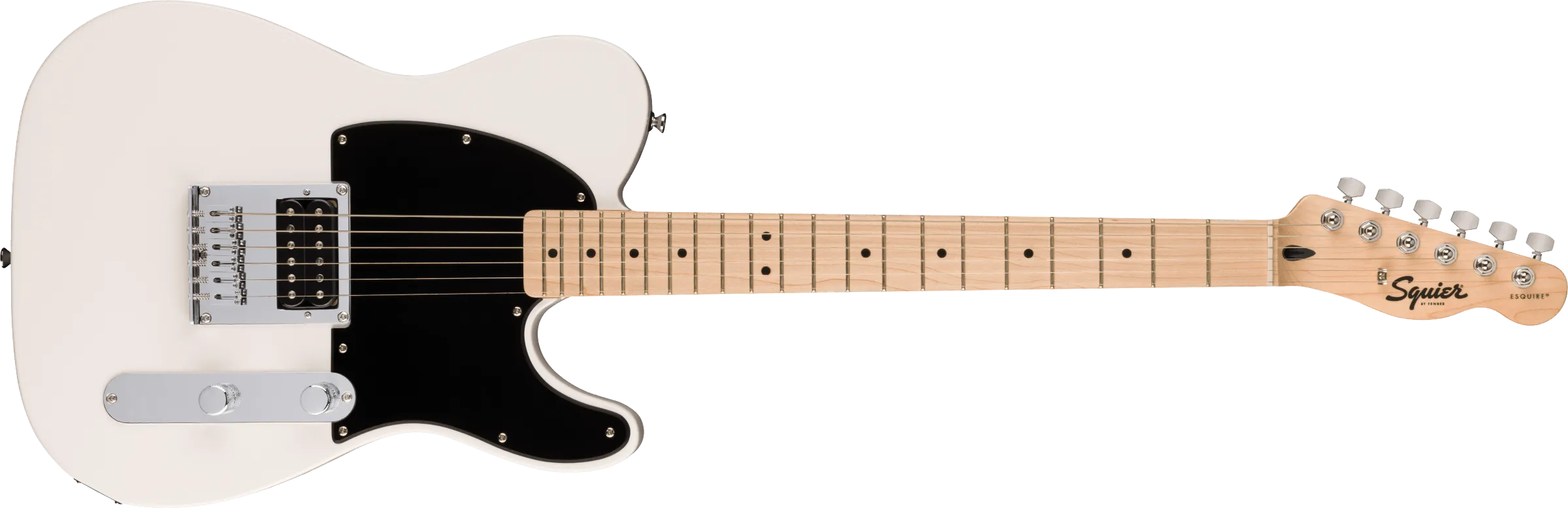 Squier Sonic™ Esquire® H, Maple Fingerboard, Black Pickguard, Arctic White
