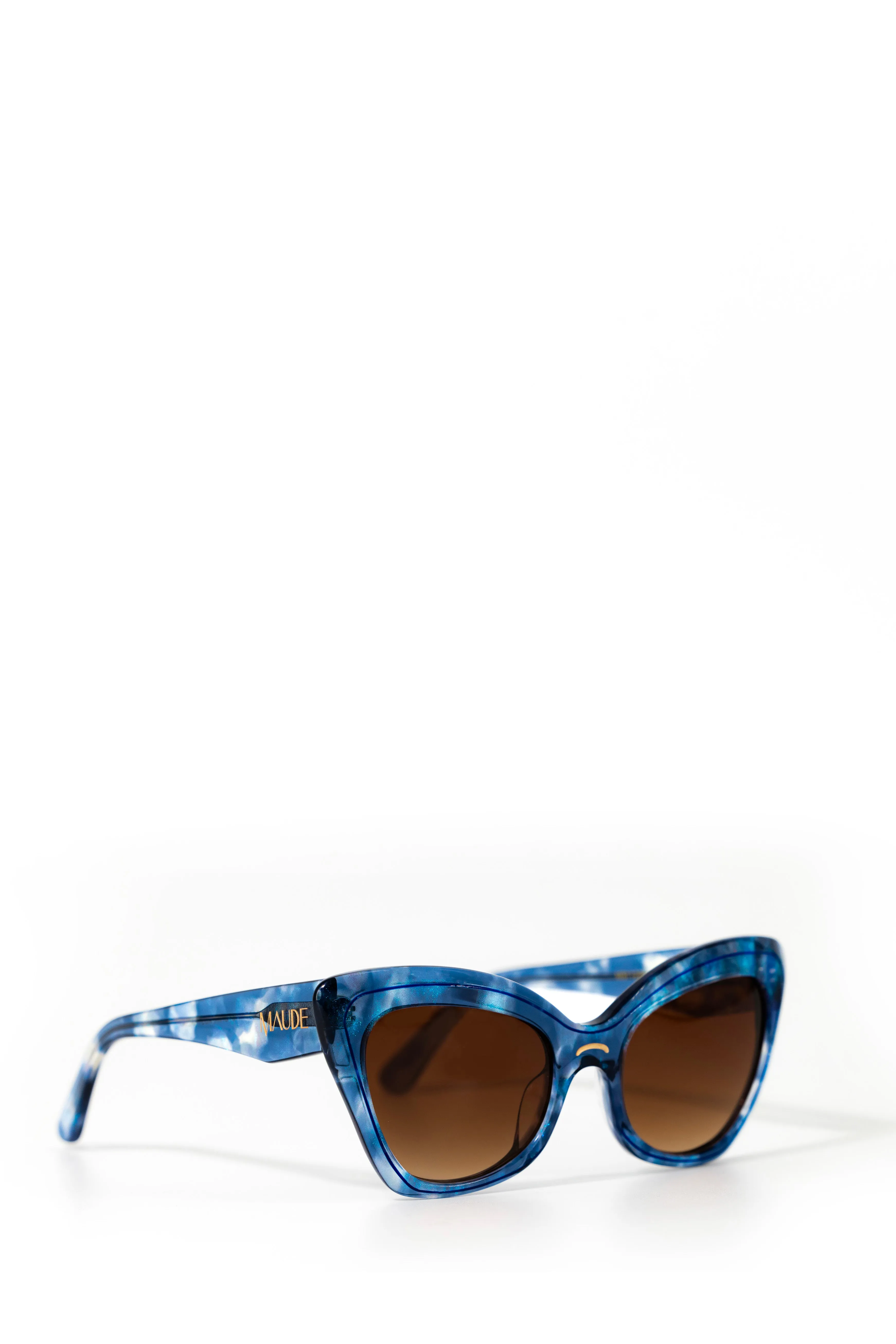 Starla ~ Blue Glitter Cat Eye Sunglasses