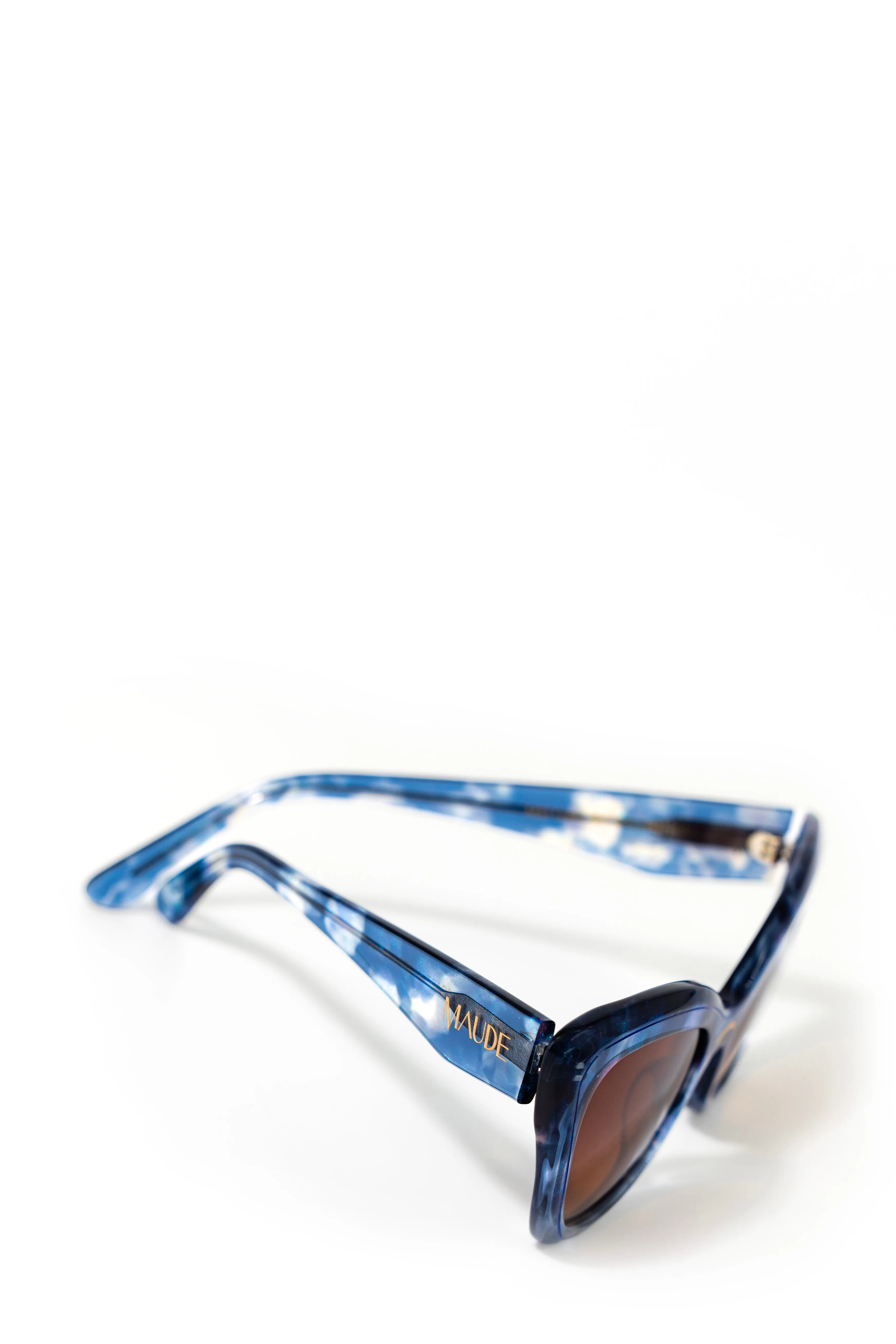 Starla ~ Blue Glitter Cat Eye Sunglasses
