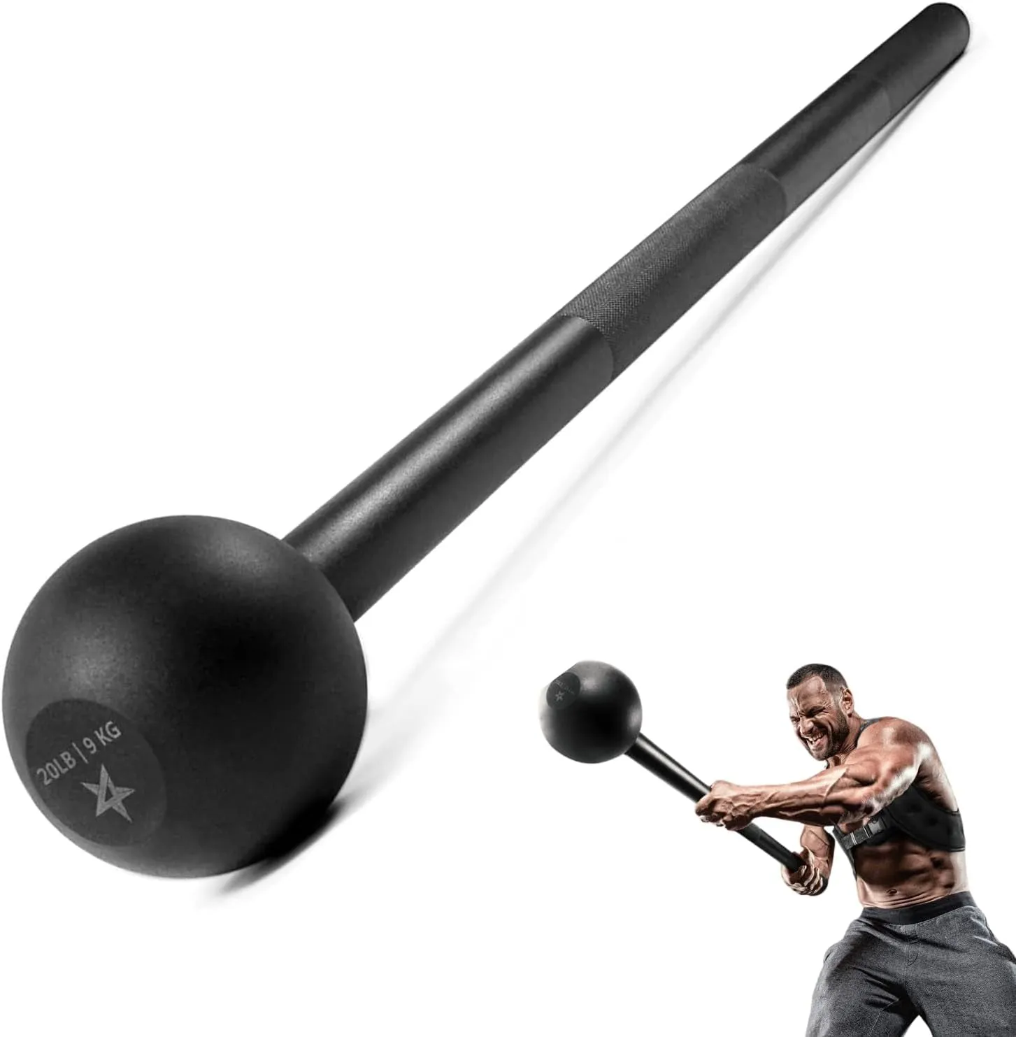 Steel Mace Bell – Full-Body Strength & Conditioning Tool for Functional Training, Grip Power & Rehab (5–30 lbs)