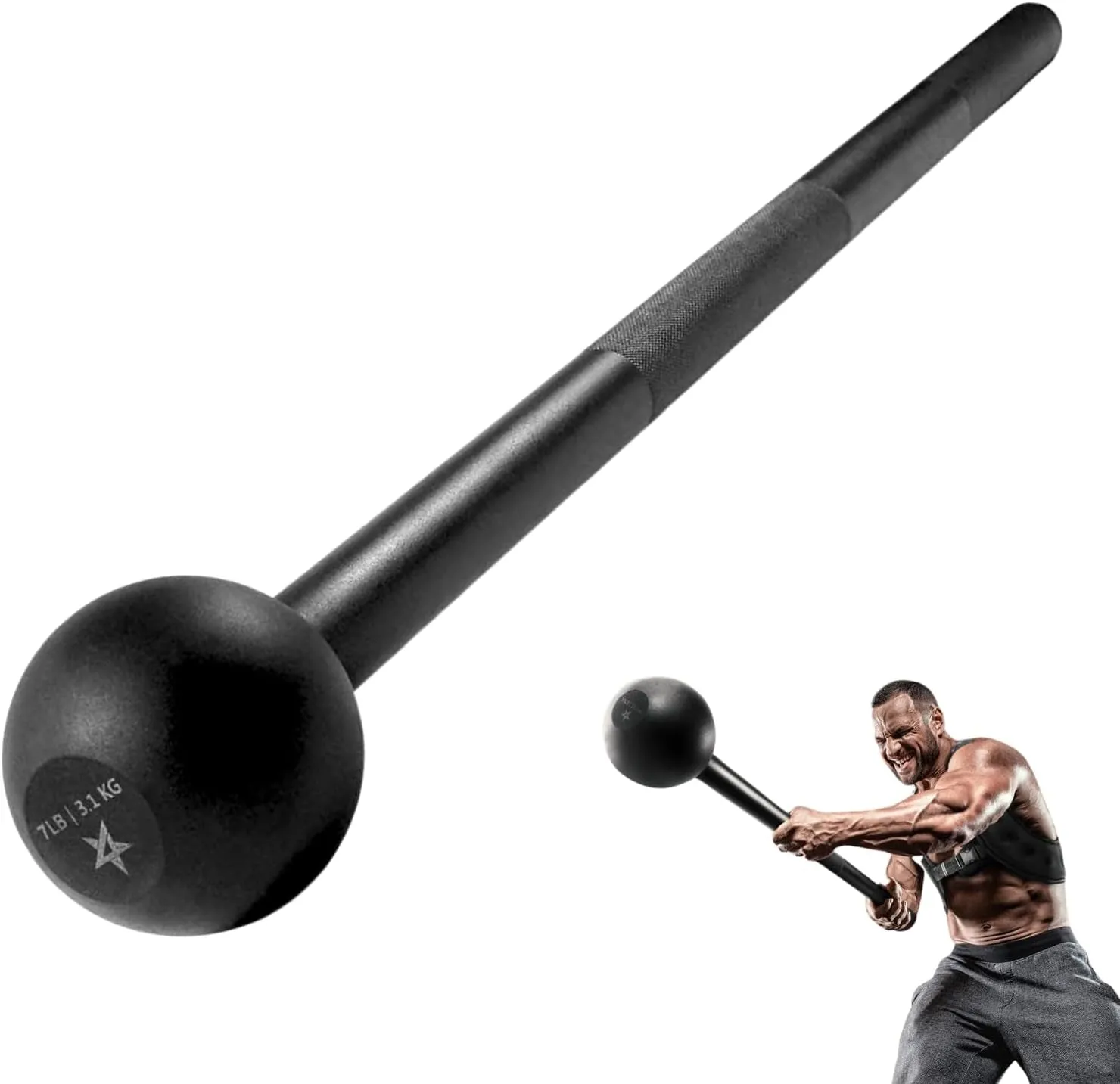 Steel Mace Bell – Full-Body Strength & Conditioning Tool for Functional Training, Grip Power & Rehab (5–30 lbs)