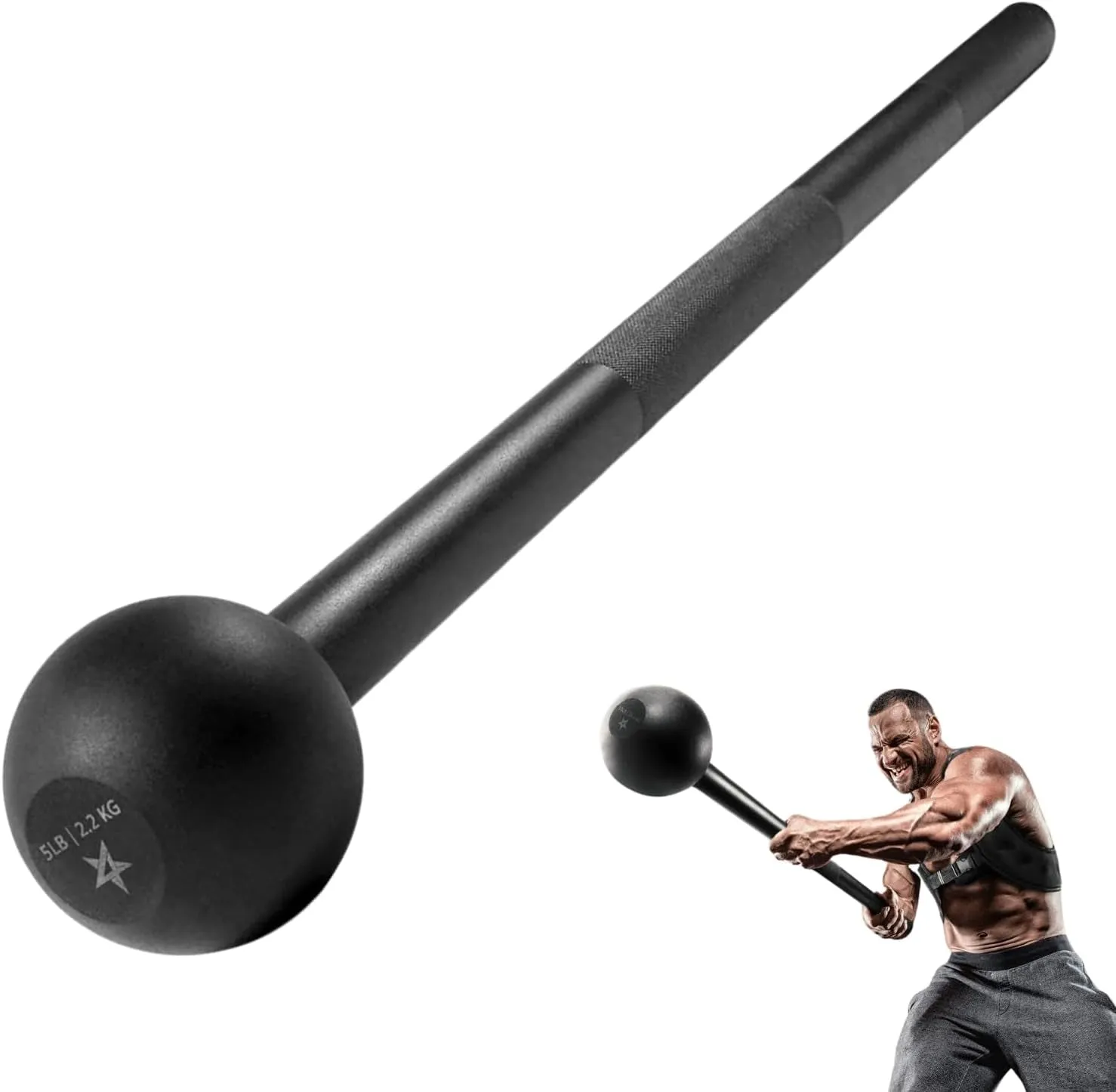 Steel Mace Bell – Full-Body Strength & Conditioning Tool for Functional Training, Grip Power & Rehab (5–30 lbs)