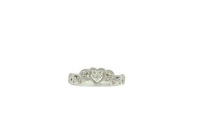 Sterling Silver Pure Promise Ring With  1/8Cttw Round Diamonds