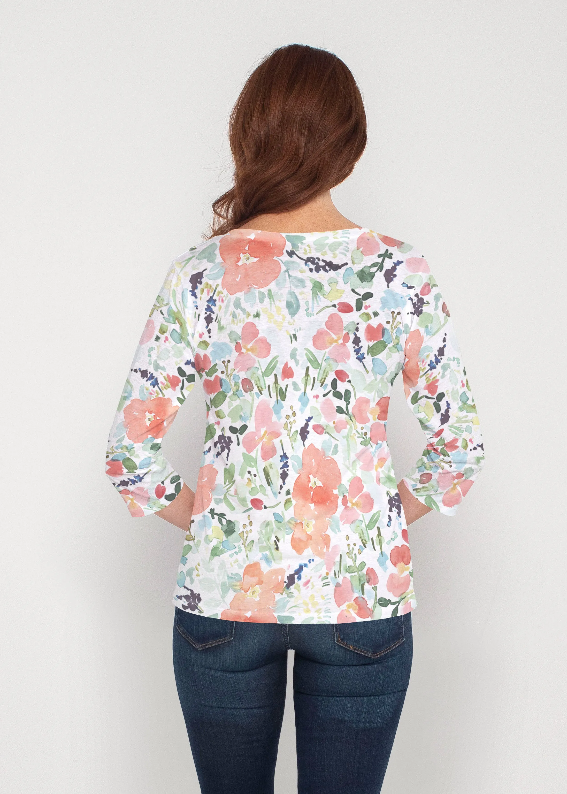 Summer Dreams (7939) ~ Signature 3/4 Sleeve V-Neck Top