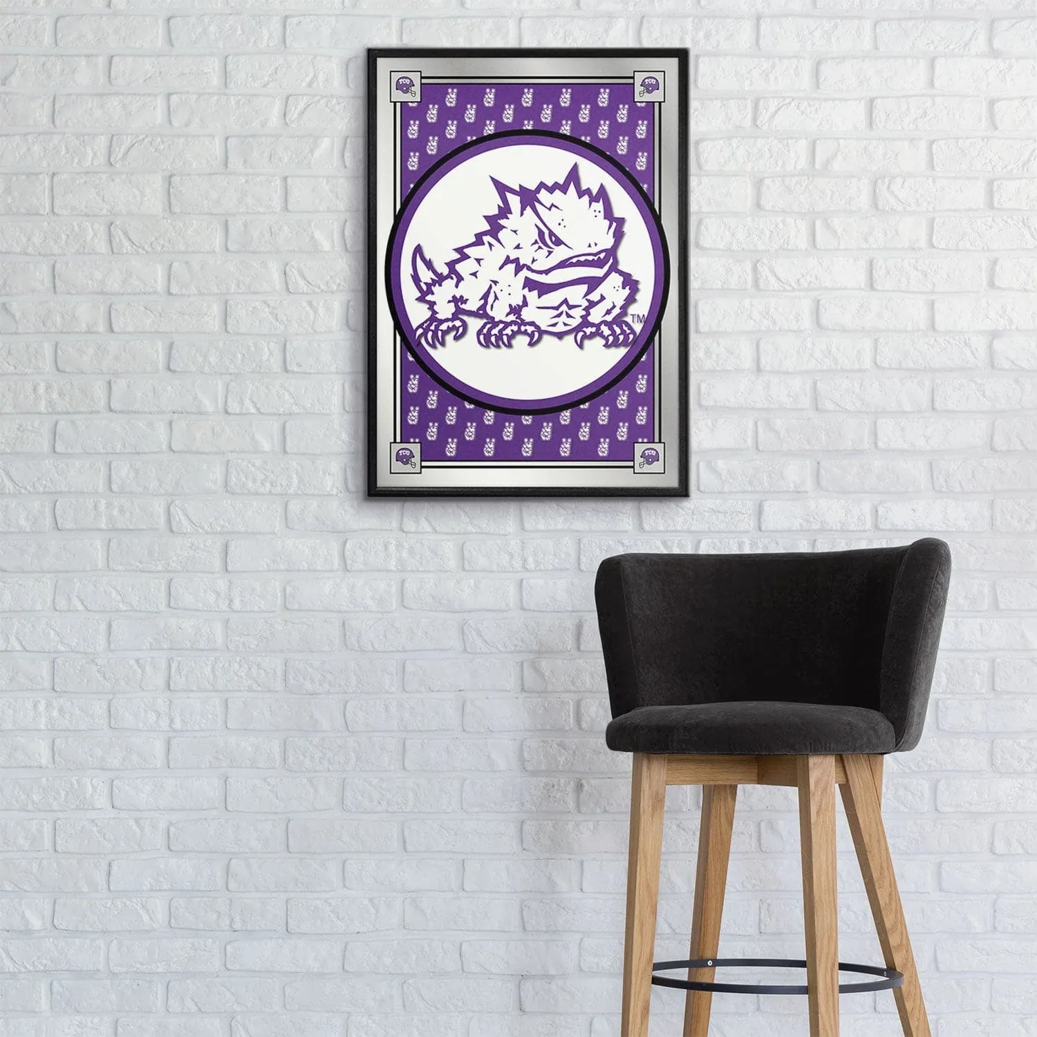 TCU Horned Frogs: Team Spirit, Mascot - Framed Mirrored Wall Sign
