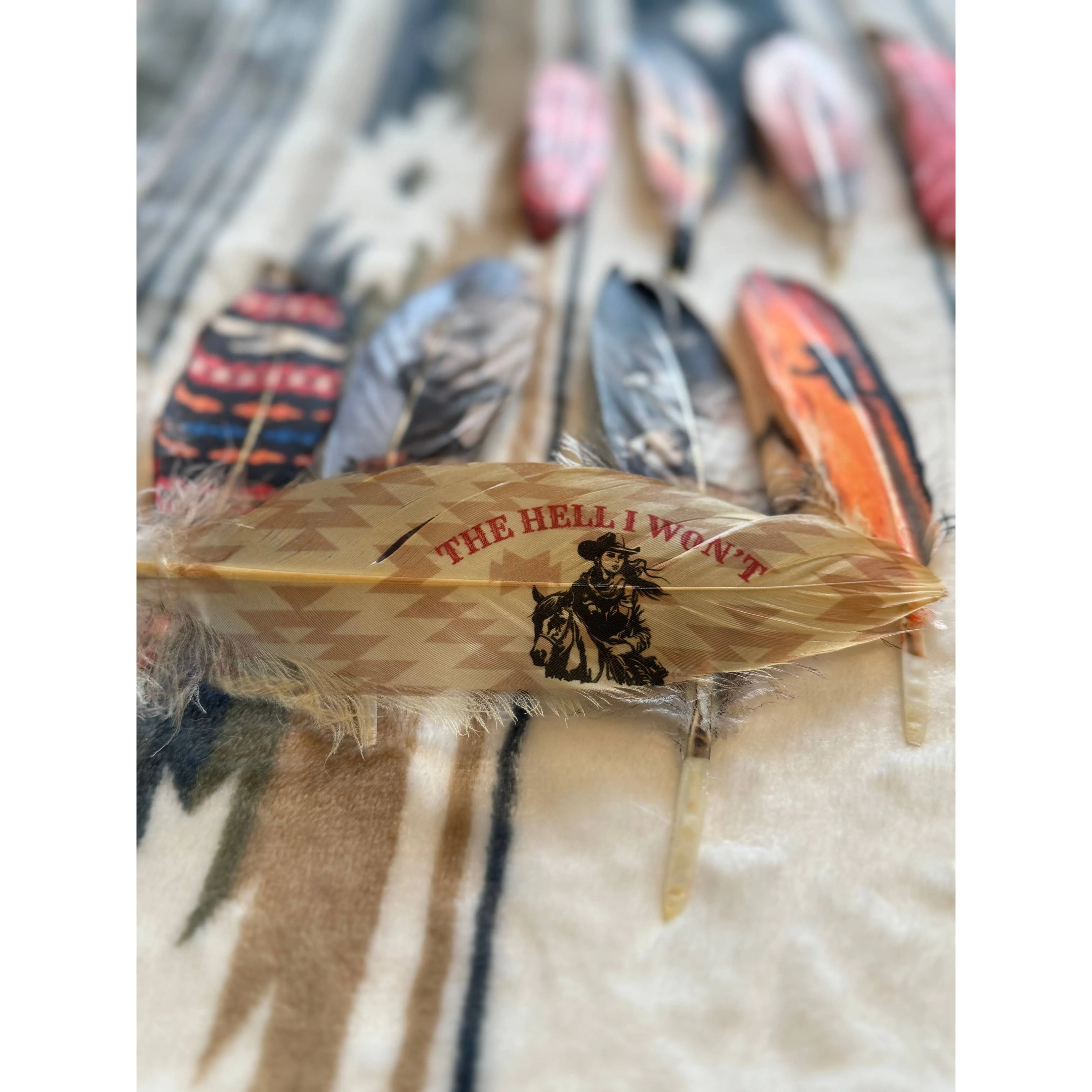 The Hell I Won't Hat Feather - Western Hat Accessory